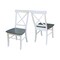 International Concepts Set of Two X-Back Chair, with Solid Wood Seat, White/Heather Gray C05-613P - alternate 3